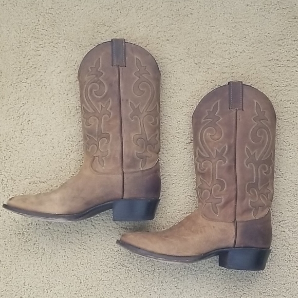 Justin Boots Other - Justin 2253 Brown LEATHER Cowboy Boots Mens 9 EE